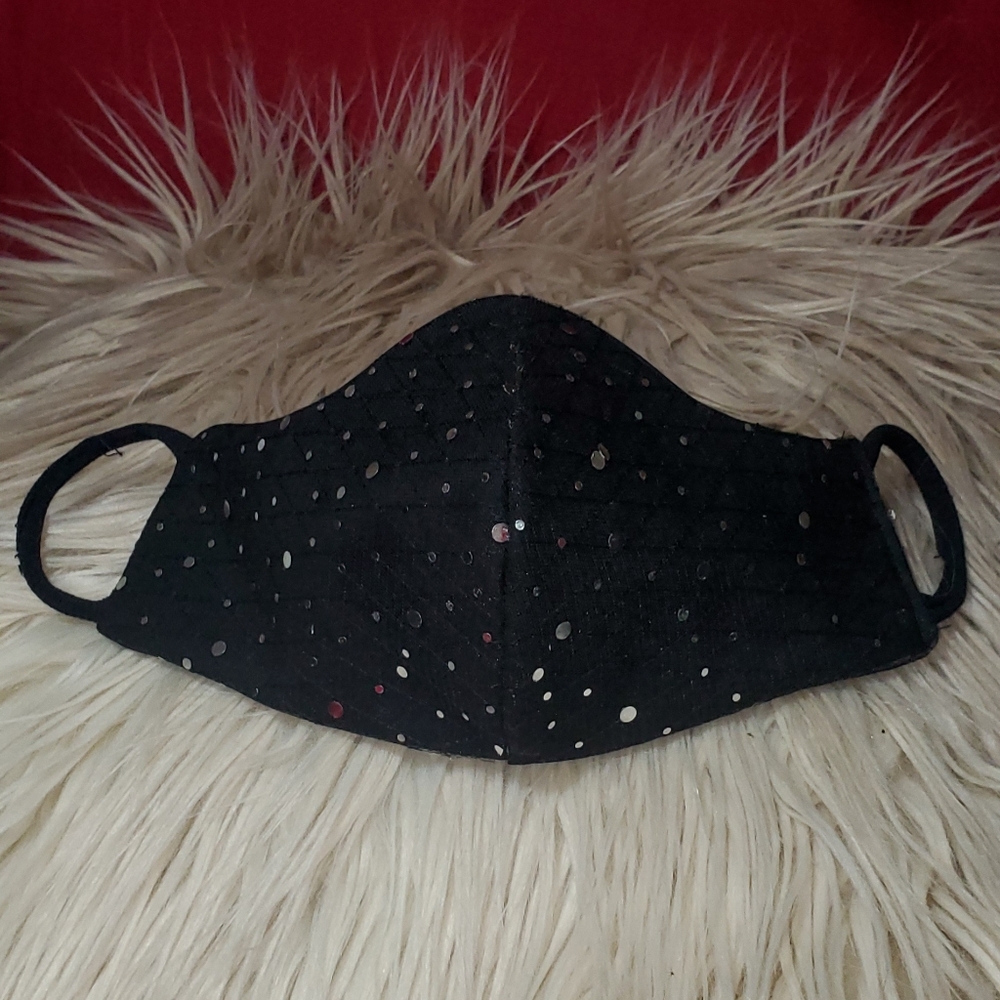 Perfect for party Black sequins reversable mask.